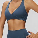 Reggiseno sportivo con scollo a V e schiena liscia