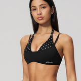 Cocoa Dot Halter Bra