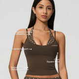 Cocoa Dot Muse Halter Tank
