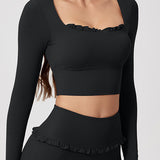 AirSculpt Square-Neck Long Sleeve