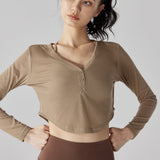 クロップドロングスリーブプルオーバー