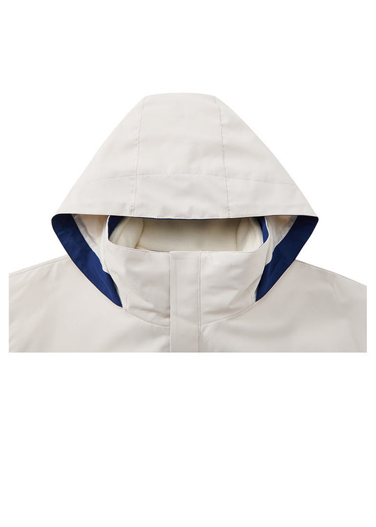 Lightweight Shell Jacket and Fleece Set-Single Color