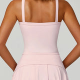 ダブルストラップヨガレーサーバックタンクトップ