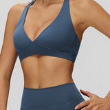 Sleek Back V-Neck Sports Bra