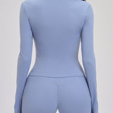 Brushed Stand-Collar Full-Zip Yoga Jacket