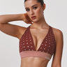 Silver Dot Cross Bra