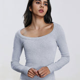 SoftModal Off-Shoulder Flow Top
