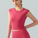 スカルプテッドノーバックヨガティー ビルトインパディング付き