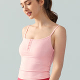 エレガントバックヨガトップ ビルトインパディング付き