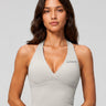 Cream Sculpt Halter Tank