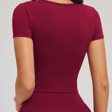 Second Skin Scoop-Neck Tee