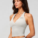 Cream Sculpt Halter Tank
