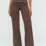 Contrast Flow Wide-Leg Pant