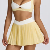 ボールドカラーブロックテニススカート