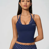 Cocoa Dot Muse Halter Tank