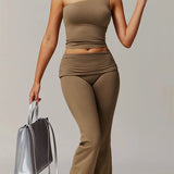 アシンメトリーワンショルダートップス