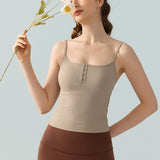 エレガントバックヨガトップ ビルトインパディング付き