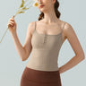 Elegant Back Yoga Top with Built-In Padding