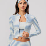 Alpine Stripe Cropped Jacket