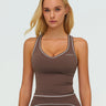 Contrast Sculpt Racer Tank