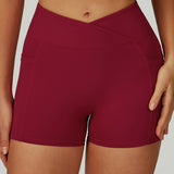 FlowLift Cross-Waist Flare Shorts