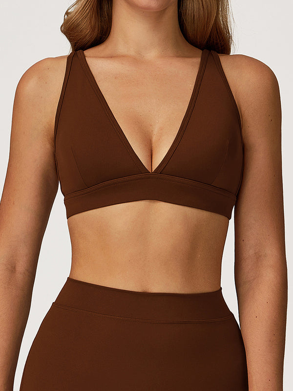 Reggiseno Sportivo a Collo a V Sottile