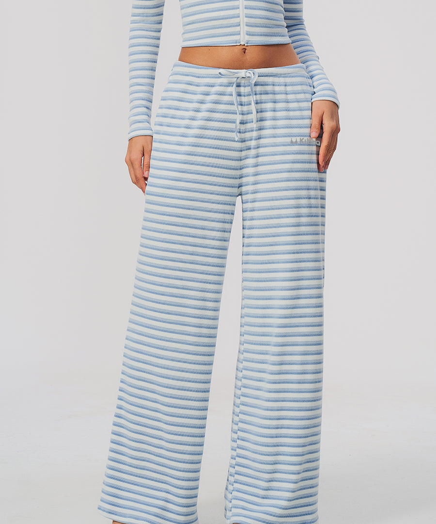 Alpine Stripe Wide-Leg Pant