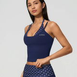 Cocoa Dot Muse Halter Tank