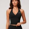 Cream Sculpt Halter Tank