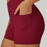 FlowLift Cross-Waist Flare Shorts