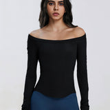 SoftModal Off-Shoulder Flow Top