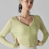 クロップドロングスリーブプルオーバー