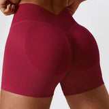 Pantaloncini con arricciatura a V