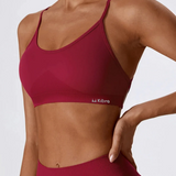 Reggiseno sportivo con spalline incrociate sulla schiena