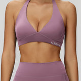 Reggiseno sportivo con scollo a V e schiena liscia