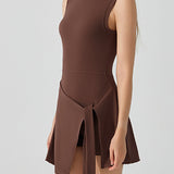 レイヤードルックタイディテールドレス