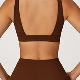 Sleek V-Neck Sports Bra