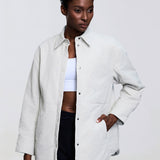 CozyLayer Collared Puffer Shirt