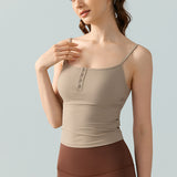 エレガントバックヨガトップ ビルトインパディング付き
