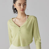 クロップドロングスリーブプルオーバー