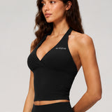 Cream Sculpt Halter Tank