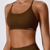 Reggiseno sportivo con spalline incrociate sulla schiena