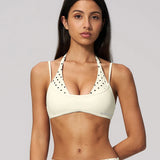 Cocoa Dot Halter Bra