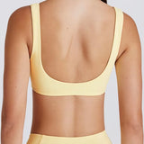 Bold Color-Block Tennis Sports Bras