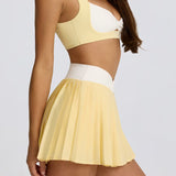 ボールドカラーブロックテニススカート