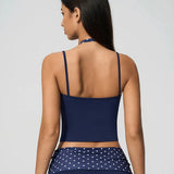 Cocoa Dot Muse Halter Tank