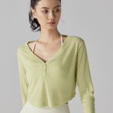 クロップドロングスリーブプルオーバー