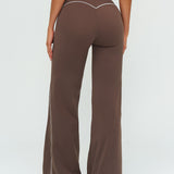 Contrast Flow Wide-Leg Pant