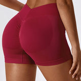 Pantaloncini con arricciatura a V