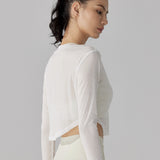 クロップドロングスリーブプルオーバー